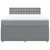 Vidaxl Box spring postelja z vzmetnico svetlo siva 140x200 cm blago