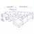 VIMLE Sofa U-oblika, 6-sed, bez stranice/Grann/Bomstad crna