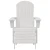 Adirondack stolica Bijelo 82 x 74 x 92 cm HDPE