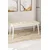 Hanah Home klupa Pera Bench, 105 cm, krem / bela
