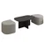 HANAH HOME Sto za dnevnu sobu Twin Anthracite