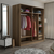 Hanah home Ormar Kale 180x210x52cm Belo-Bež