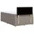 Vidaxl Box spring postelja z vzmetnico taupe 120x200 cm blago