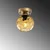 Opviq Zidna lampa Benek-15-14384, 15x15x18cm, IP20, Zlatna boje