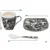 Komplet porcelanastih skodelic za espresso 80 ml v škatli, kolekcija Gray Rose