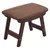 Northix Rjav ergonomski tabure, bukev in lan, 29x40x25 cm