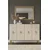 Hanah Home komoda Ayshe 120, 120 cm, bela / travertin / zlatna
