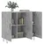 Komoda siva boja betona 90x34x80 cm od konstruiranog drva