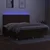 Vidaxl Box spring postelja z vzmetnico LED temno rjava 200x200cm blago