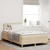 LED Box Spring Krevet s LED trakama Krema 120 x 190 cm tkanina