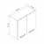 Hanah Home kuhinjski element Minar 7997, 80 cm, beli / antracit