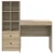 Stol s ladicama s policom s pohranom 2 pcs Sonoma hrast