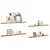 Polica na zidu Zidne 4 pcs Bež 115 x 9 x 3 cm Konstruirano drvo