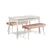 Hanah Home Set Trpezarijski sto i 2 klupe Santiago 0900, Bež