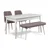 HANAH HOME Trpezarijski set Costa White Grey