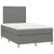 Vidaxl Box spring postelja z vzmetnico temno siva 120x200 cm blago