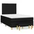 vidaXL Box spring postelja z vzmetnico črn 120x200 cm blago