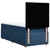 Vidaxl Box spring postelja z vzmetnico modra 90x190 cm blago