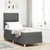 Vidaxl LED Box Spring Postelja Temno siva 80 x 200 cm blago