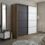 Hanah Home Garderober Kale-3982, 180x210x52 cm, Antracit-beli