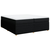 VIDAXL Box spring postelja z vzmetnico črn 200x200 cm blago