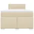 Vidaxl Box spring postelja z vzmetnico krem 120x200 cm blago