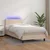 Krevet box spring i madrac LED cappuccino 80x200cm umjetna koža