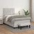 Vidaxl Box spring postelja z vzmetnico bel 120x190 cm umetno usnje