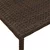 vidaXL Vrtna kavna miza pravokotna rjava 60x40x37 cm poli ratan