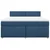 Vidaxl Box spring postelja z vzmetnico modra 180x200 cm blago
