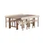 Venture Design Jedilna miza in stol komplet Count in Tillo 100x220 cm rjava bela