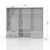 JELA PLAKAR P64A-2/PN - kolekcija Piano - Kristalno bela/Kristalno Bela HG Lak - 277x226x60 cm