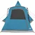 Vidaxl Teepee šotor za 5 oseb s streho Modra 545 x 450 x 295 cm