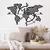 Wallity Zidna dekoracija World Map 2 - v2, 74 x 49 cm, Crna