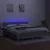 Vidaxl Box spring postelja z vzmetnico LED sv. siva 180x200 cm blago