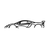 Opviq Zidna dekoracija Mclaren P1 Silhouette, 68x14 cm, 1.5 mm, Crna