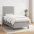 Vidaxl Box spring postelja z vzmetnico svetlo siva 80x200 cm blago