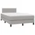 Vidaxl Box spring postelja z vzmetnico LED sv. siva 120x200 cm blago