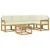 Set vanjskih sofa 6 pcs Bijela i krem Čvrsto drvo akacije