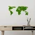 Opviq Zidna dekoracija World Map, 70x32 cm 6 mm, Zelena