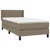 Vidaxl Box spring postelja z vzmetnico taupe 90x200 cm blago