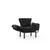 Atelier del Sofa Fotelja Nitta 95x85x70cm Crna