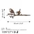 Atelier Del Sofa Dekorativna figura Bird On The Branch 03, 55x22 cm, 1.5 mm