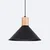 Sollux SL.1320 - Crni luster na sajli JAGA, 1xE27/15W/230V, prečnik 30 cm
