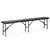 ModernHome Sklopivi set sto 180cm sa 2 klupe ratan, Braon