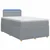 Postelja boxspring z vzmetnico Svetlo siva 120 x 190 cm Blago