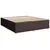 Vidaxl Box spring postelja z vzmetnico temno rjav 200x200 cm blago