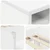 vidaXL Loft posteljni okvir s predalom 3 pcs Bela Konstruiran les