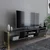 HANAH HOME TV polica Mila Anthracite Gold