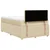 Vidaxl Box spring postelja z vzmetnico krem 120x200 cm blago